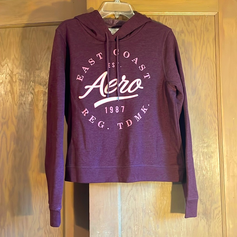 NWT Aeropostale burgundy hoodie sweatshirt. Size Large Bundle and save!